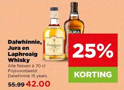 PLUS Dalwhinnie, Jura en Laphroaig Whisky aanbieding
