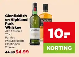 PLUS Glenfiddich en Highland Park Whiskey aanbieding