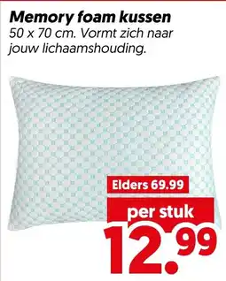 Dekamarkt Memory foam kussen aanbieding