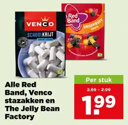 PLUS Alle Red Band, Venco stazakken en The Jelly Bean Factory aanbieding