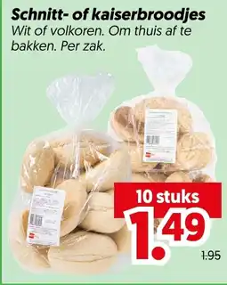 Dekamarkt Schnitt- of kaiserbroodjes aanbieding