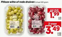 Dekamarkt Pitloze witte of rode druiven aanbieding