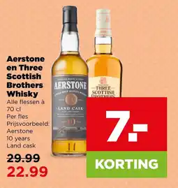 PLUS Aerstone en Three Scottish Brothers Whisky aanbieding