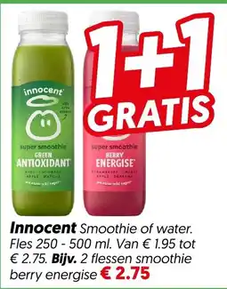 Dekamarkt Innocent Smoothie of water aanbieding