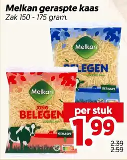 Dekamarkt Melkan geraspte kaas aanbieding