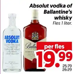 Dekamarkt Absolut vodka of Ballantine's whisky aanbieding