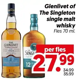 Dekamarkt Glenlivet of The Singleton single malt whisky aanbieding