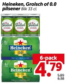 Dekamarkt Heineken, Grolsch of 0.0 pilsener aanbieding