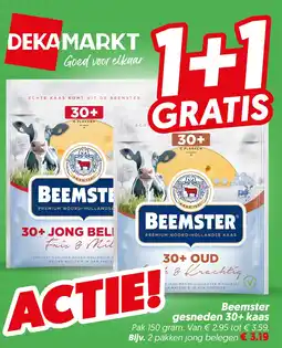 Dekamarkt Beemster gesneden 30+ kaas aanbieding