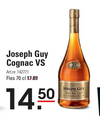 De Kweker Joseph guy cognac v.s 70cl aanbieding