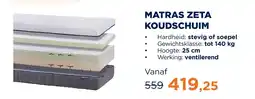 TotaalBED Matras Zeta Koudschuim aanbieding