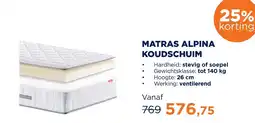 TotaalBED Matras alpina koudschuim aanbieding