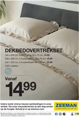 Zeeman zeeman dekbedovertrekset aanbieding