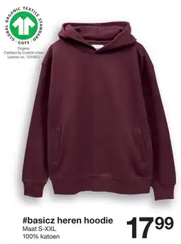 Zeeman basicz heren hoodie aanbieding