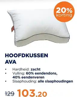 TotaalBED AVA hoofdkussen aanbieding