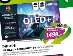 EP philips 4k oled+ ambilight tv 48oled911/12 aanbieding