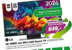 EP LG 4K QNED evo Mini-LED Smart TV 43QNED87B6A aanbieding