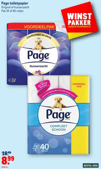 Makro Page toiletpapier Original of kussenzacht aanbieding