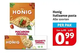 Hoogvliet Alle Honig Italiaanse pasta aanbieding