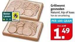 Hoogvliet Grillworst gesneden aanbieding