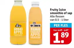 Hoogvliet Alle Fruity Juice smoothie of sap aanbieding