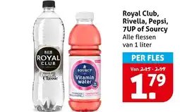 Hoogvliet Alle Royal Club, Rivella, Pepsi, 7UP of Sourcy aanbieding