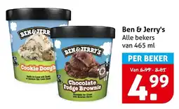Hoogvliet Alle Ben & Jerry's bekers aanbieding