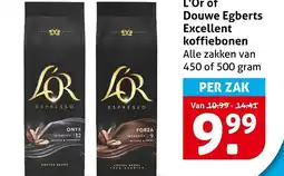 Hoogvliet Alle L'Or of Douwe Egberts Excellent koffiebonen aanbieding