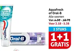 Hoogvliet Alle Aquafresh of Oral-B aanbieding
