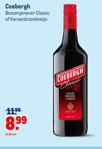 Makro Coebergh Bessenjenever Classic of Kersenbrandewijn aanbieding