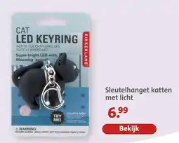 Bruna Kikkerland cat led keyring aanbieding
