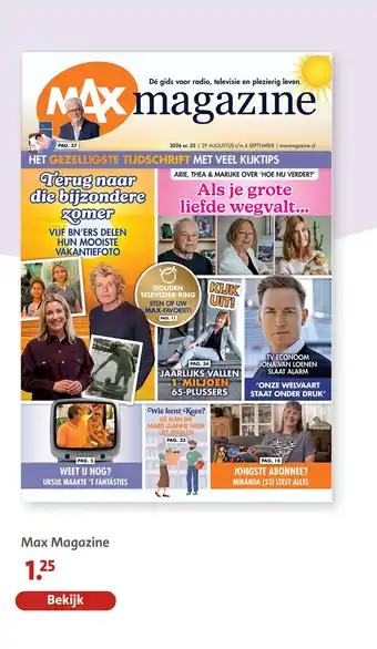 Bruna Max magazine aanbieding