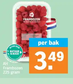 Albert Heijn AH Frambozen 225 gram aanbieding