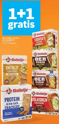 Albert Heijn Alle Bolletje crackers en knäckebröd aanbieding