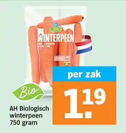 Albert Heijn AH Biologisch winterpeen aanbieding