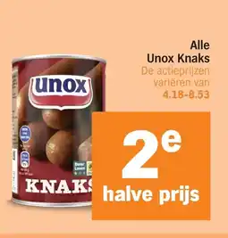 Albert Heijn Alle Unox Knaks aanbieding