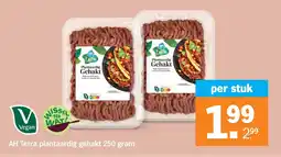Albert Heijn AH Terra plantaardig gehakt 250 gram aanbieding