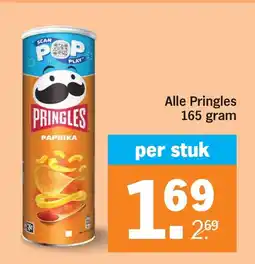 Albert Heijn Alle Pringles 165 gram aanbieding