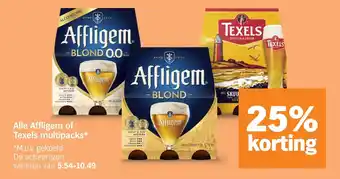 Alle Affligem of Texels multipacks*