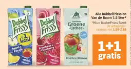 Albert Heijn Alle DubbelFriss en Van de Boom 1.5 liter* aanbieding