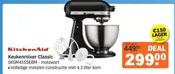 Albert Heijn KitchenAid Keukenmixer Classic 5KSM45SSEBM - matzwart aanbieding