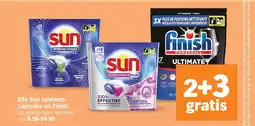 Albert Heijn Alle Sun vaatwas-capsules en Finish aanbieding