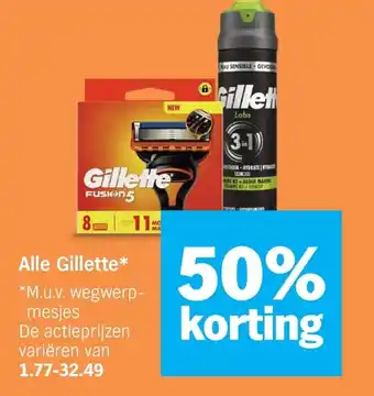Albert Heijn Alle Gillette* aanbieding