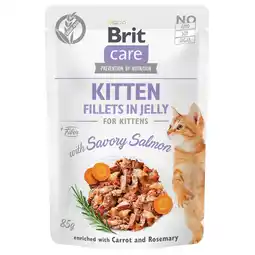 Pets Place Brit Care Care Kitten Fillets In Jelly - Natvoer - 85 g Zalm aanbieding