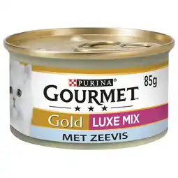 Pets Place Gourmet Gold Luxe Mix - Natvoer - 85 g Vis&Mix&Vis aanbieding