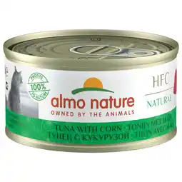 Pets Place Almo Nature HFC Cat Natural Blik - Natvoer - 70 g Tonijn&Mais aanbieding