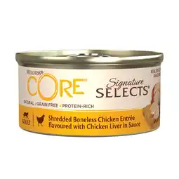 Pets Place Wellness Core Signature Selects Shredded - Natvoer - 79 g Kip&Kippenlever aanbieding
