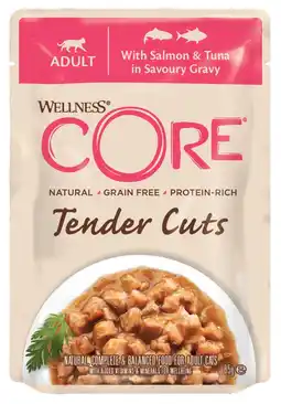 Pets Place Wellness Core Tender Cuts - Natvoer - 85 g Zalm&Tonijn aanbieding