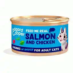 Pets Place Edgard&Cooper Salmon and Chicken Chunks in Sauce Adult - Natvoer - 85 g aanbieding