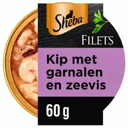 Pets Place Sheba Filets In Saus - Natvoer - 60 g Garnaal&Oceaanvis&Kip aanbieding